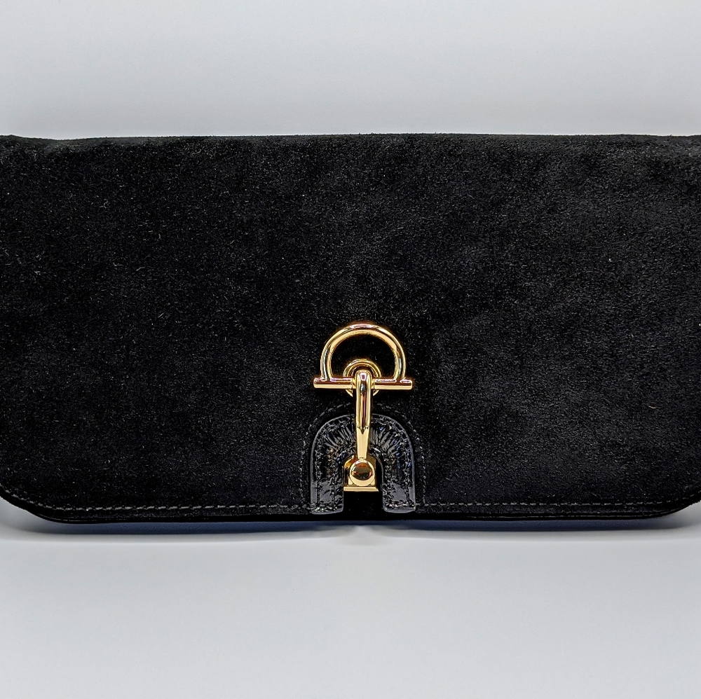 Talbot suede clutch